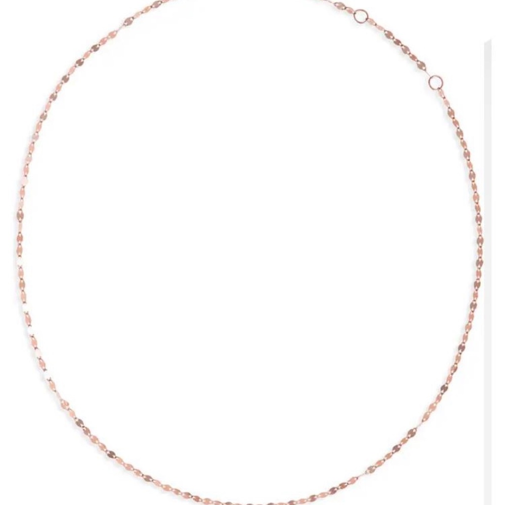 Lana Black Necklace in Rose Gold